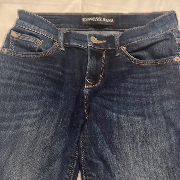 Express jeans legging mid rise size 0 short  TWO PAIRS - Picture 7 of 9